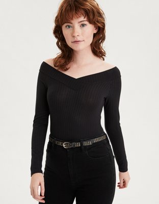 Shoptagr Aeo Plush Off The Shoulder T Shirt by American Eagle Outfitters