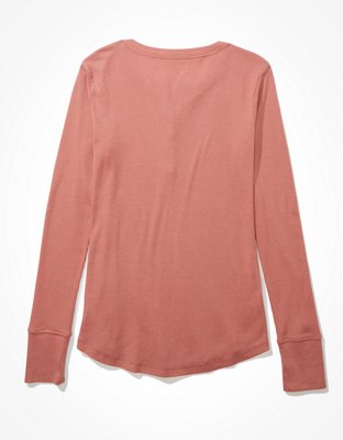 AE Long Sleeve Henley T-Shirt