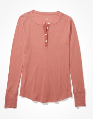 AE Long Sleeve Henley T-Shirt