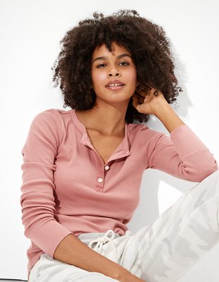 AE Long Sleeve Henley T-Shirt