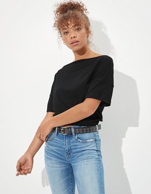 Over the best sale shoulder t shirt