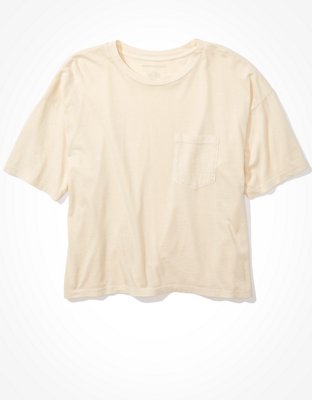 Image of AE Cropped Crew Neck T-Shirt Women's Gray XXS