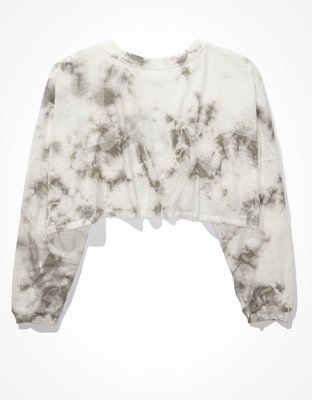 Женские футболки American Eagle AE Cropped Long-Sleeve T-Shirt — фото 4
