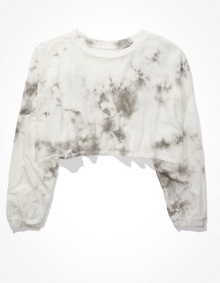 Женские футболки American Eagle AE Cropped Long-Sleeve T-Shirt — фото 3