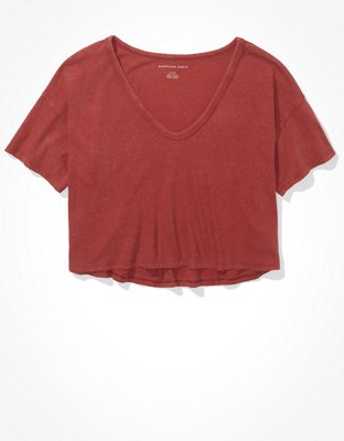 AE Cropped V-Neck T-Shirt