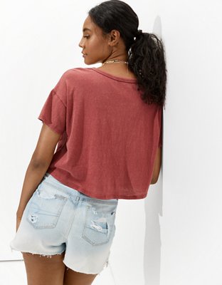AE Cropped V-Neck T-Shirt