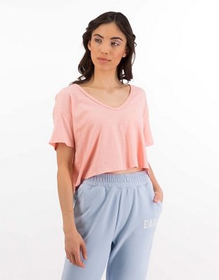 AE Cropped V-Neck T-Shirt