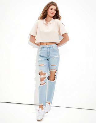 Polo shirt hotsell high waisted jeans