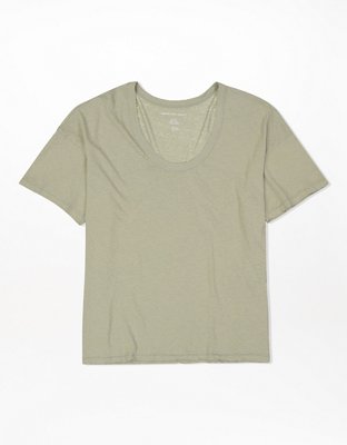 AE T-shirt con cuello caído