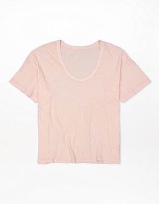 AE T-shirt con cuello caído