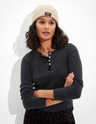 Aerie womens thermal henley - Gem