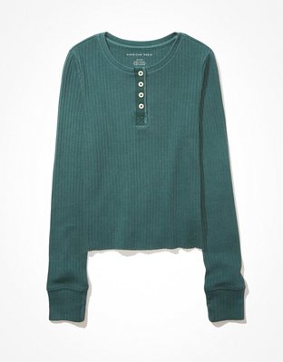 Aerie womens thermal henley - Gem