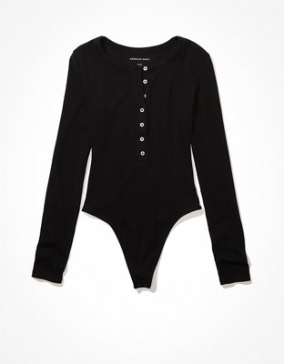 AE Long-Sleeve Henley Bodysuit