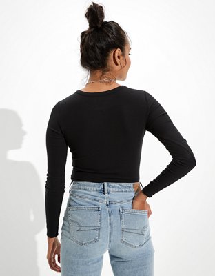 AE Long-Sleeve Henley Bodysuit