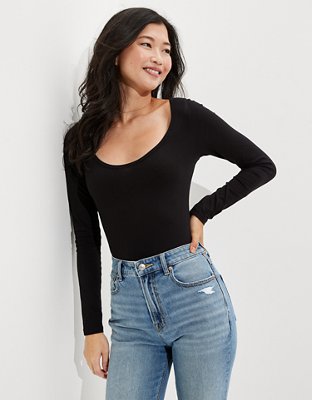 AE Long-Sleeve Scoop-Neck Bodysuit