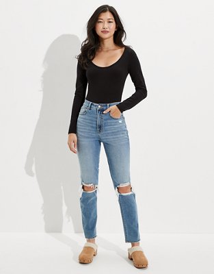 AE Long-Sleeve Scoop-Neck Bodysuit