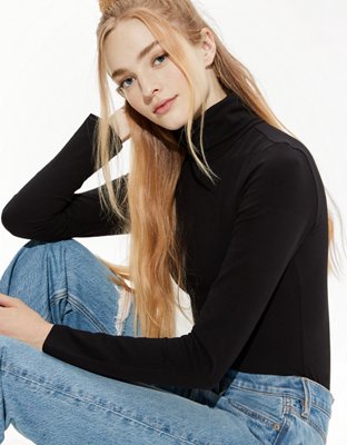 AE Long-Sleeve Turtleneck Bodysuit