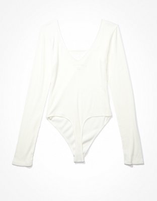 AE Long-Sleeve Square Neck Bodysuit