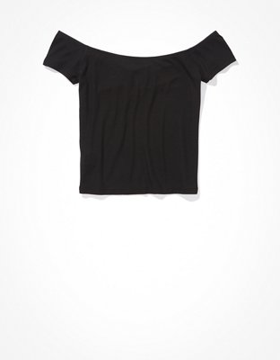 AE Cropped Off-the-Shoulder Tee