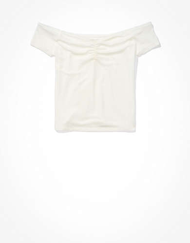 AE Cropped Off-the-Shoulder Tee