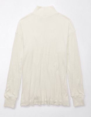 AE Oversized Long-Sleeve Mock Neck Tee