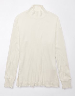 AE Oversized Long-Sleeve Mock Neck Tee