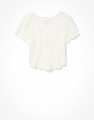 AE Cropped Keyhole Baby Tee