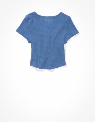 AE Cropped Keyhole Baby Tee