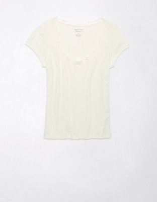 AE Hey Baby Lace Trim T-Shirt