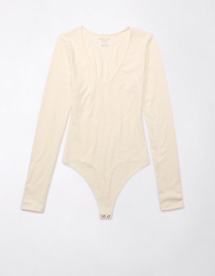 AE Long-Sleeve V-Neck Bodysuit