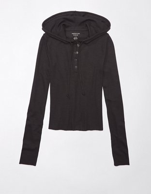 AE Waffle Henley Hoodie