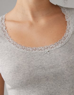 AE Lace Trim Hey Baby Tee