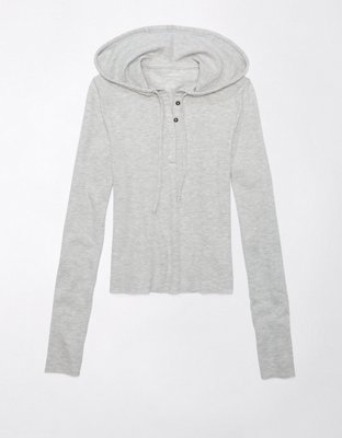 AE Waffle Henley Hoodie