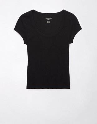 Женские футболки American Eagle AE Hey Baby Scoop Ribbed T-Shirt — фото 3