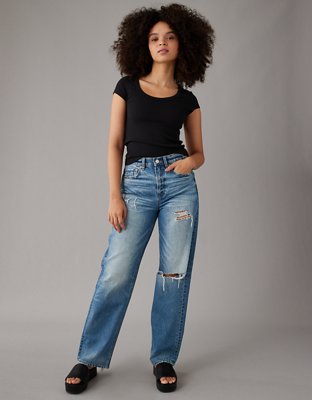 Женские футболки American Eagle AE Hey Baby Scoop Ribbed T-Shirt — фото 4