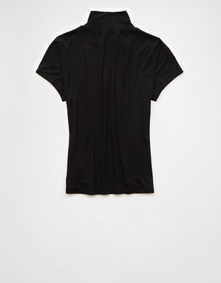 AE Cropped Soft & Sexy Mock Neck T-Shirt