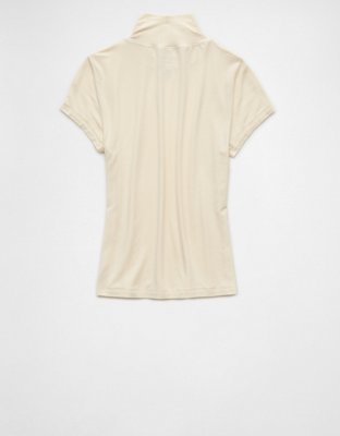 AE Soft & Sexy Cropped Mock Neck Tee