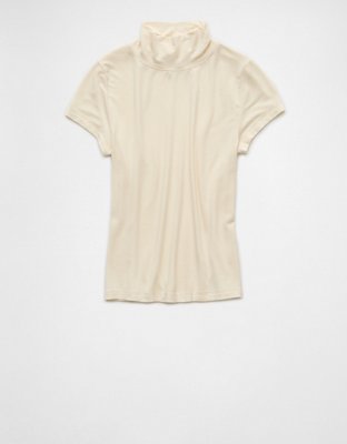 AE Soft & Sexy Cropped Mock Neck Tee