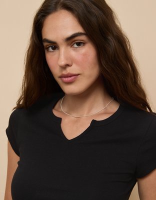 Женские футболки American Eagle AE Hey Baby Notch Neck T-Shirt — фото 3