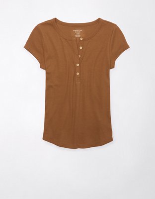 AE Ribbed Henley T-Shirt