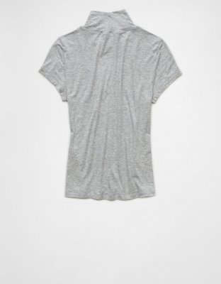 AE Soft & Sexy Cropped Mock Neck Tee