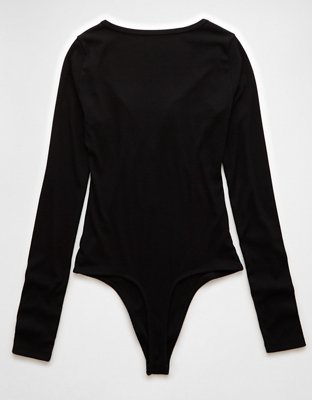 AE Long-Sleeve Henley Bodysuit