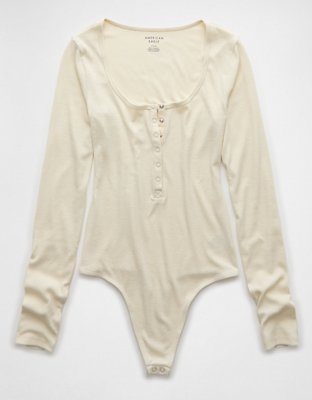 AE Long-Sleeve Henley Bodysuit