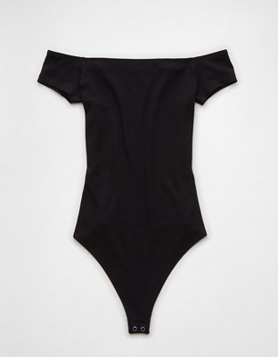 Боди AE Off-The-Shoulder, в рубчик — American Eagle — фото 5