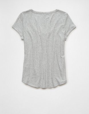 AE Soft & Sexy Scoop Neck Ribbed T-Shirt