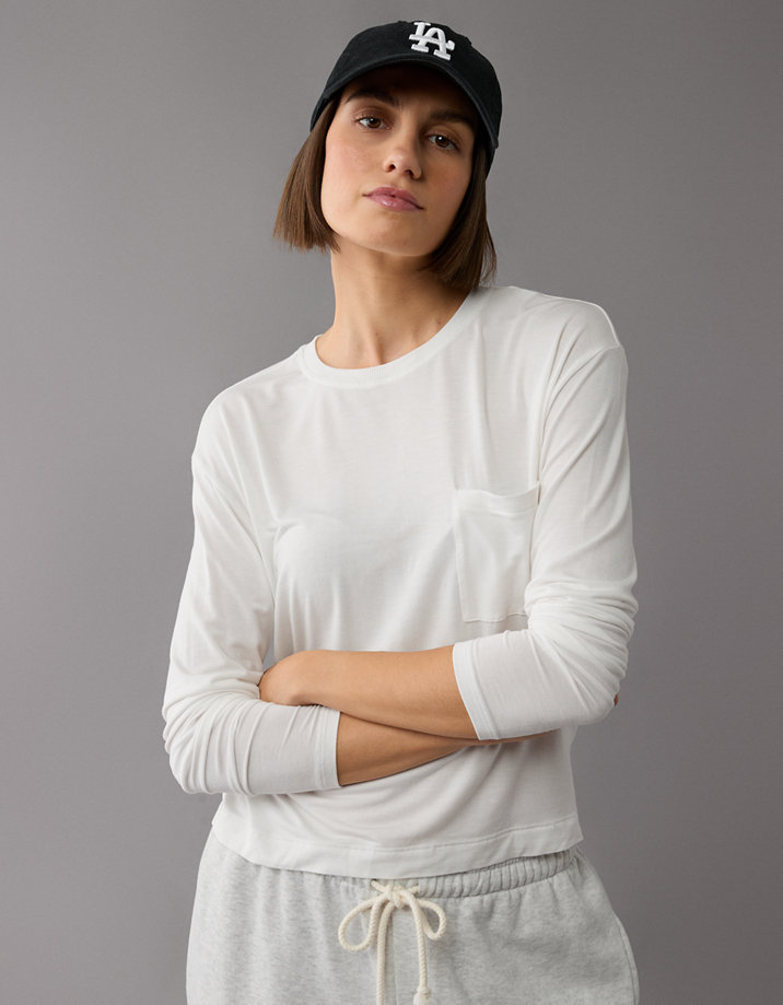 Short Crossover Long Sleeved Navel Sexy T-Shirt Short Crossover Long Sleeved Navel Sexy T-Shirt