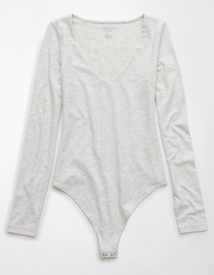AE Long-Sleeve V-Neck Bodysuit