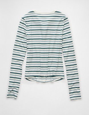 T-shirt boutonné à manches longues AE