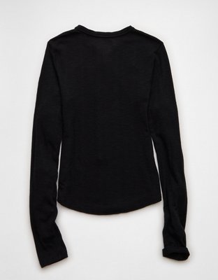 AE Long Sleeve Henley T-Shirt