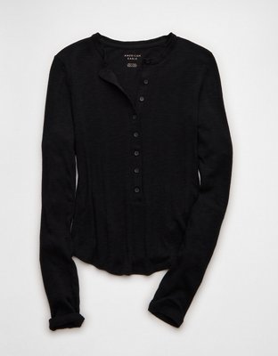 AE Long Sleeve Henley T-Shirt